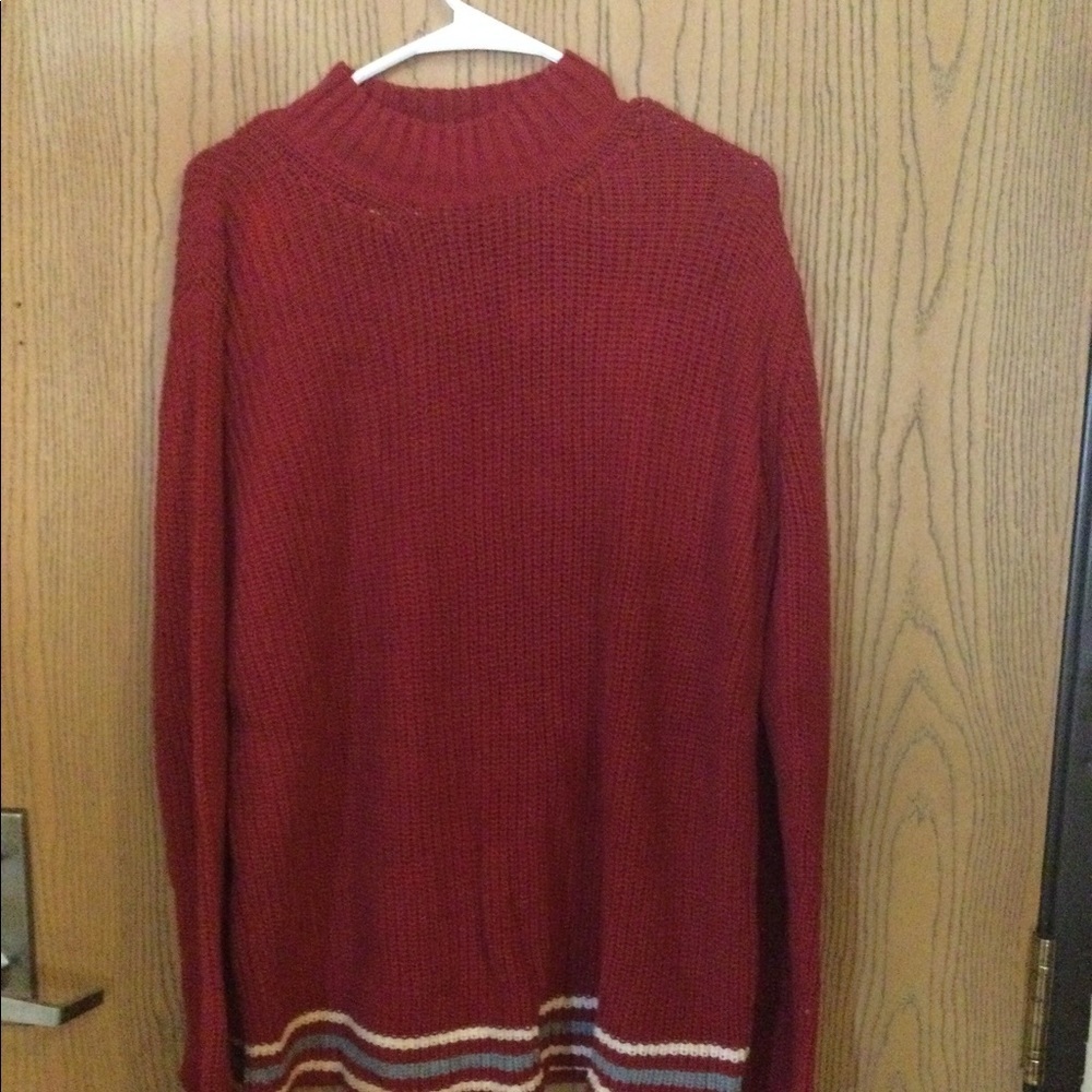 THE childrens place red/white stripe sweater xl(14)
